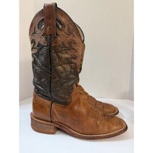 Justin Bent Rail Women's 6 Brown Leather Square Toe Cowboy Boots BR318 Made USA